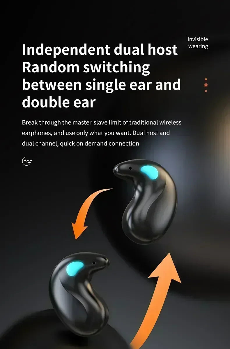 TWS Wireless Earbuds - Noise Reduction Bluetooth Earphones for Sport, Gaming & Sleep
