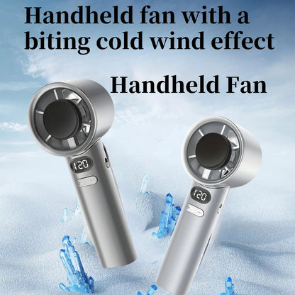 Portable Mini Personal Fan – 120-Speed Digital Display & Ice Cooling