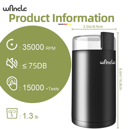 KIRAINAFLY 200W Multifunctional Coffee Bean Grinder – Blade Grinder for Home