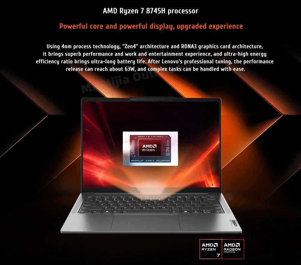 Lenovo Xiaoxin Pro 14 2024 – AMD Ryzen 7 8745H, 24GB DDR5, 1/2TB SSD, 14" 2.8K 120Hz, Windows 11