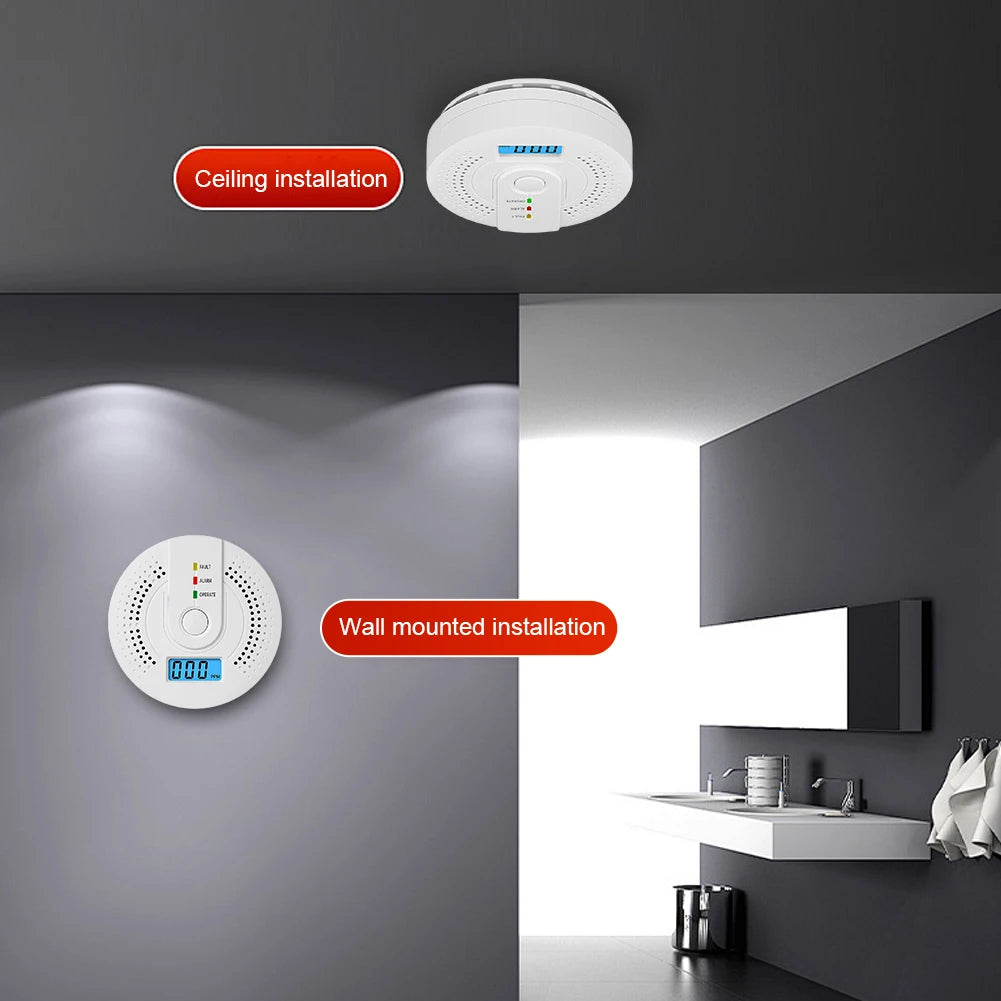 Digital Carbon Monoxide Detector – Sound Warning Battery Powered CO Gas Alarm