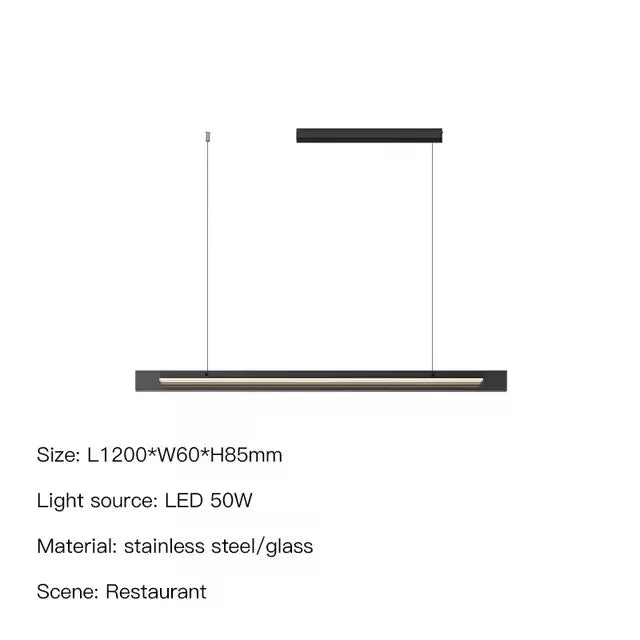 Modern Minimalist Style LED Chandelier for Living Dining Room Kitchen Office Desks Bar Home Decoration Hanging Light Fixture