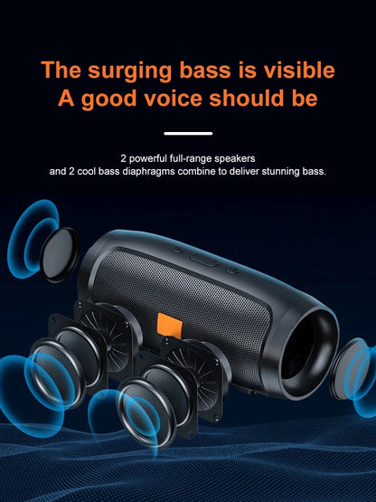 TF USB Bluetooth Portable Speaker – Dual Stereo Subwoofer, FM Radio, Voice Broadcasting