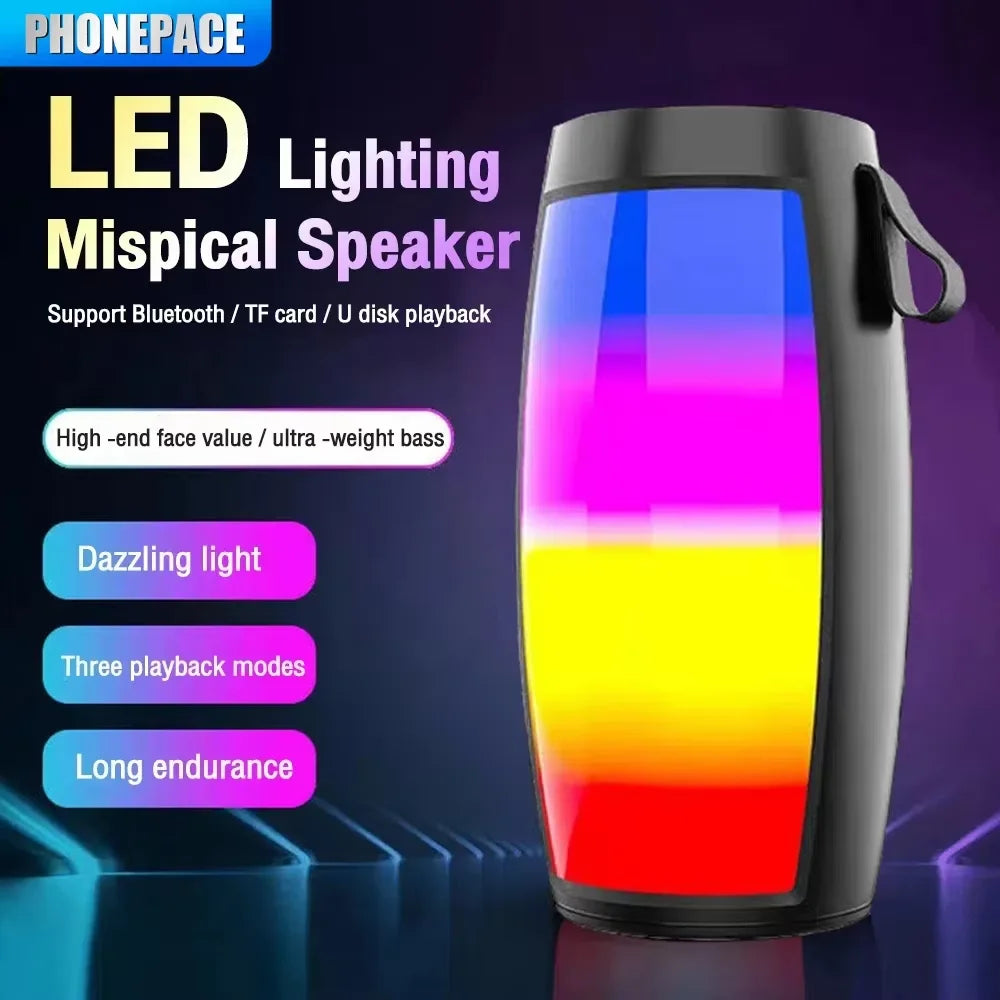 Bluetooth Wireless Portable Speaker – Powerful Subwoofer, Bass, LED Lights & Car Audio