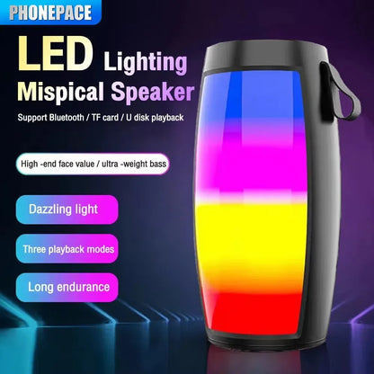 Bluetooth Wireless Portable Speaker – Powerful Subwoofer, Bass, LED Lights & Car Audio