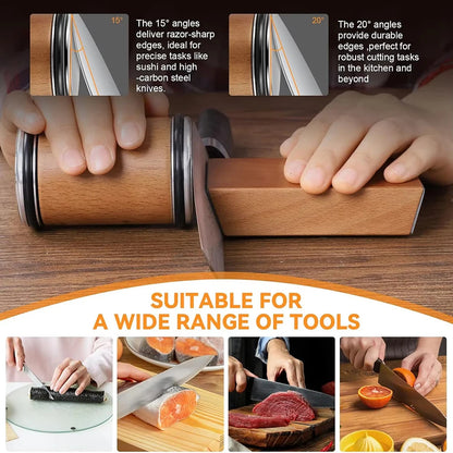 Dual-Angle Rolling Knife Sharpener