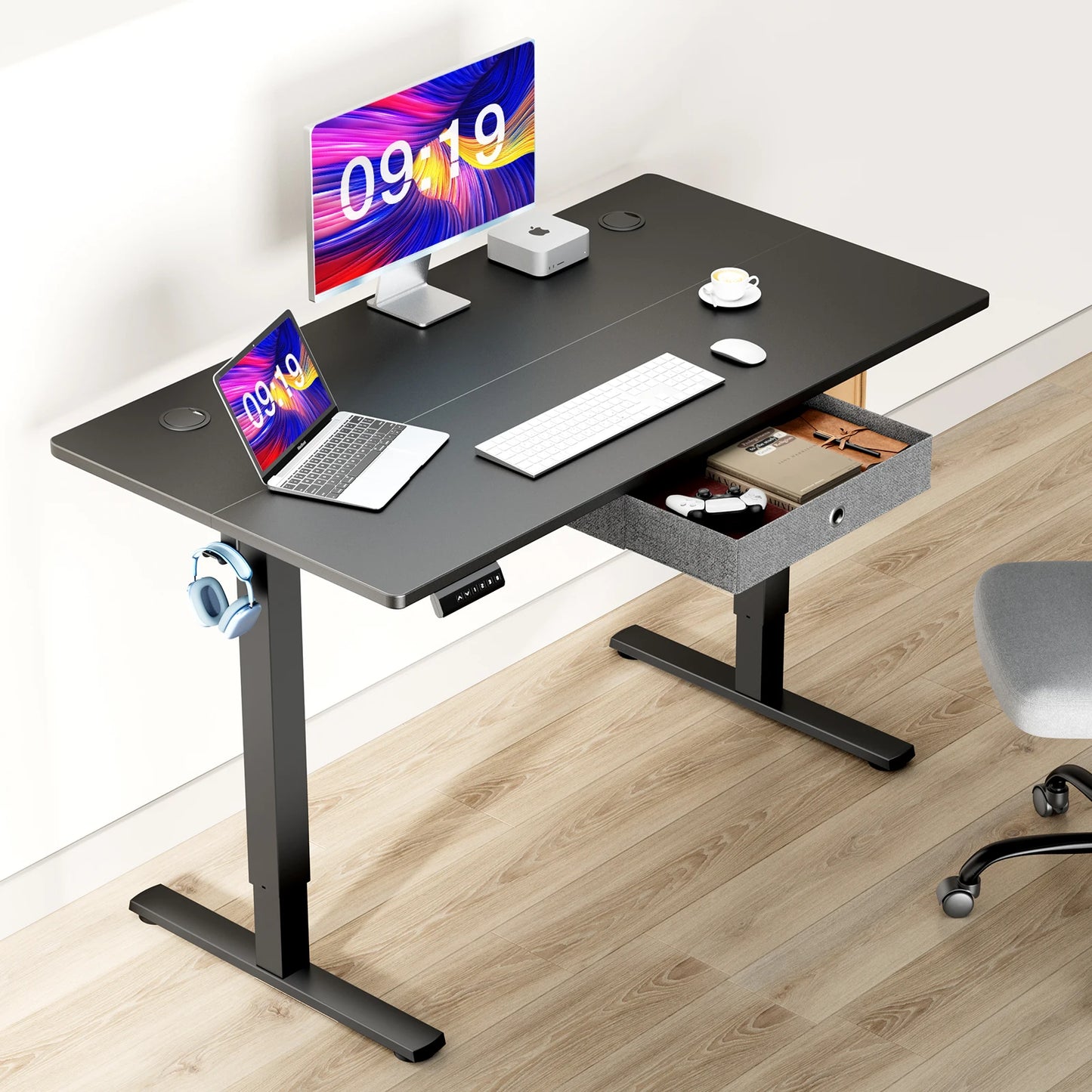 JHK Electric Standing Desk – Height Adjustable 55x24" Ergonomic Home Office Workstation