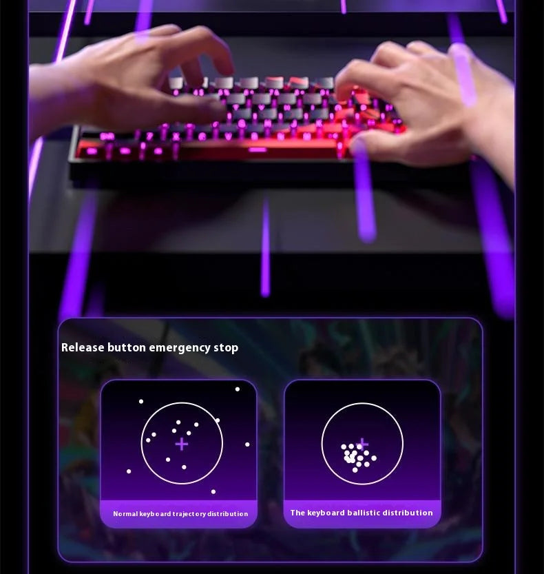 Aula Win68 HE magnetic mini gaming keyboard with RGB backlit keys, wired connection, hot-swappable switches, designed for PC gamers