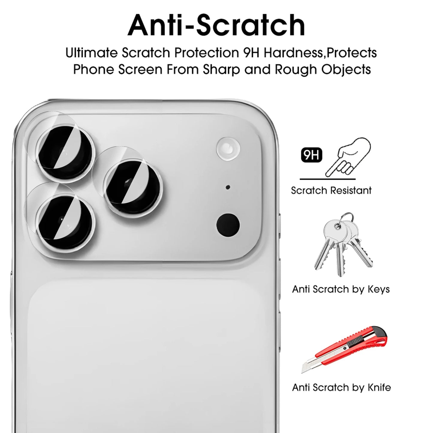 Camera Lens Tempered Glass for iPhone 17 Pro Max / 17 Air | Full Coverage Anti-Scratch Lens Protector (1-5 Sets)
