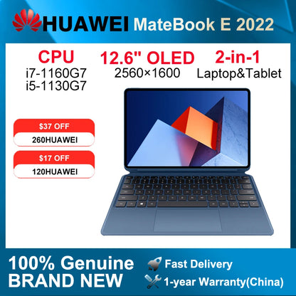 HUAWEI MateBook E 2-in-1 Tablet Laptop 12.6" OLED — Intel i5/i7, Up to 16GB RAM, Up to 512GB, Windows 11