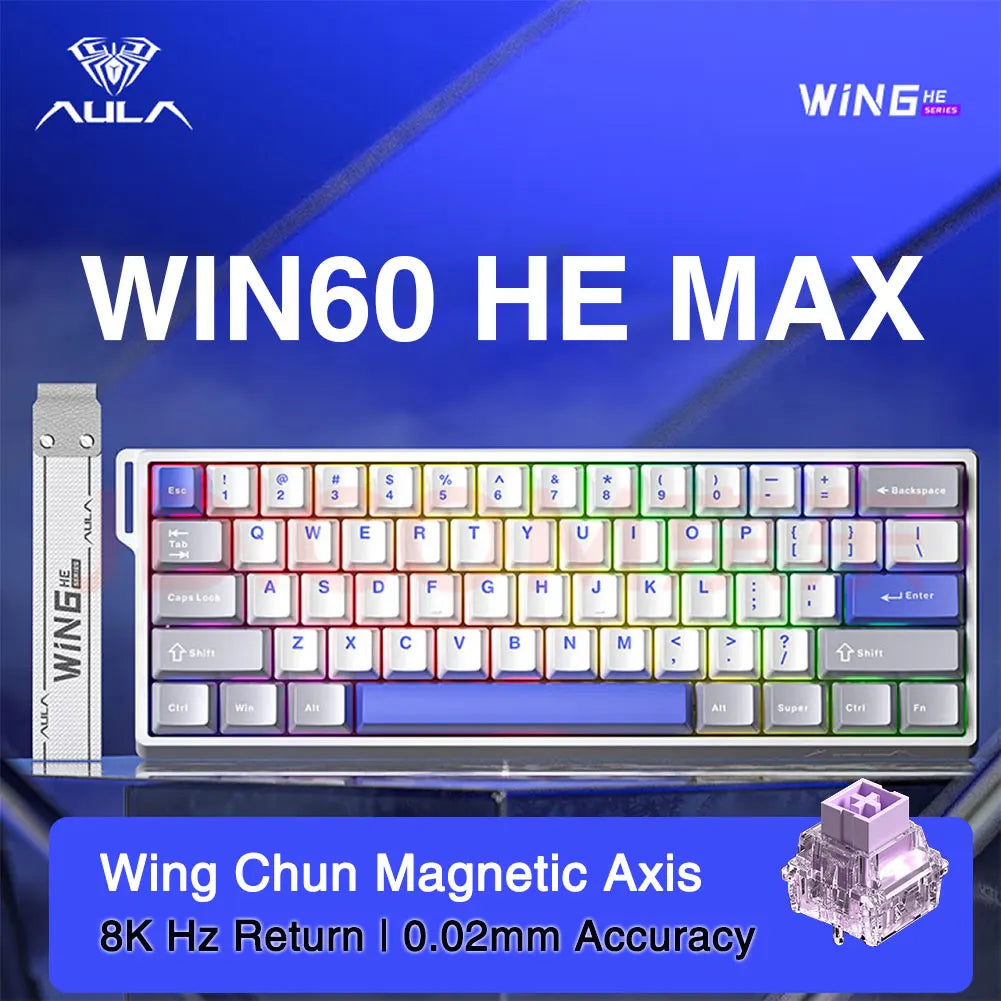 AULA WIN60 / WIN68 HE Magnetic Switch Gaming Keyboard – Rapid Trigger, RGB, Hotswap