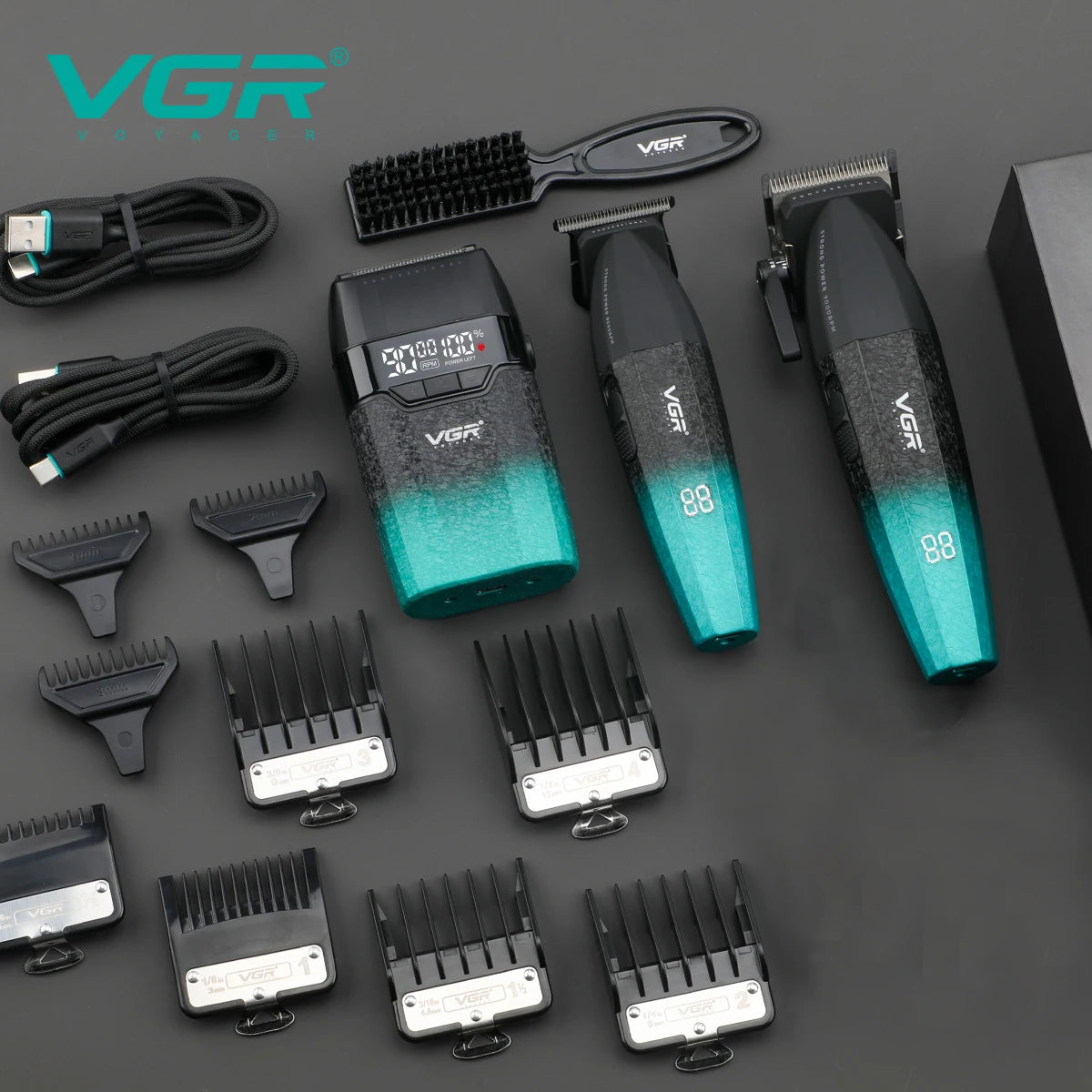 VGR V-640 Professional Hair Clipper | 9000 RPM | Cordless | Metal Body | Men's Trimmer