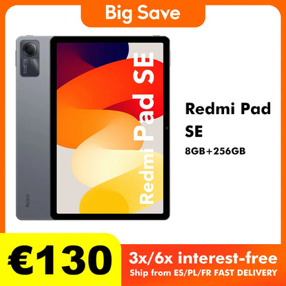 Xiaomi Redmi Pad SE 11" – 8GB+256GB, Snapdragon, WiFi, MIUI for Pad, EEA Version