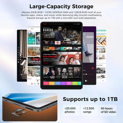 Teclast T65 Tablet – 13.4" 2K 120Hz, Unisoc T7280, 26GB RAM, 8000mAh, 4G LTE, Android 16