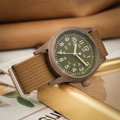 Militado ML05 Vintage Field Watch – 38mm, VH31 Sweep, Sapphire AR Crystal, Luminous