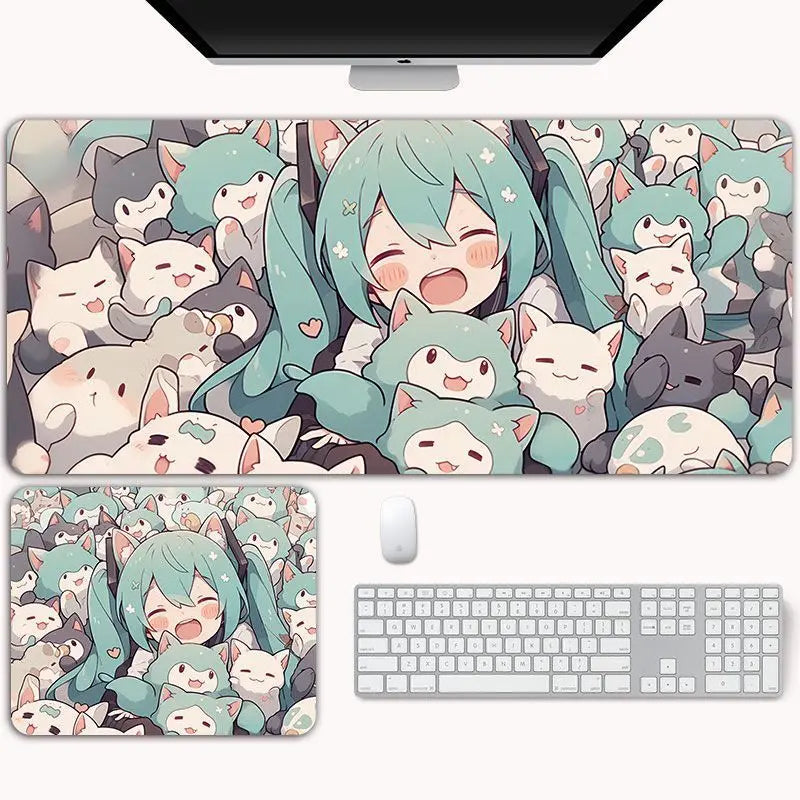 Hatsune Miku XXL Gaming Desk Mat – Anime Mouse Pad, Non-Slip