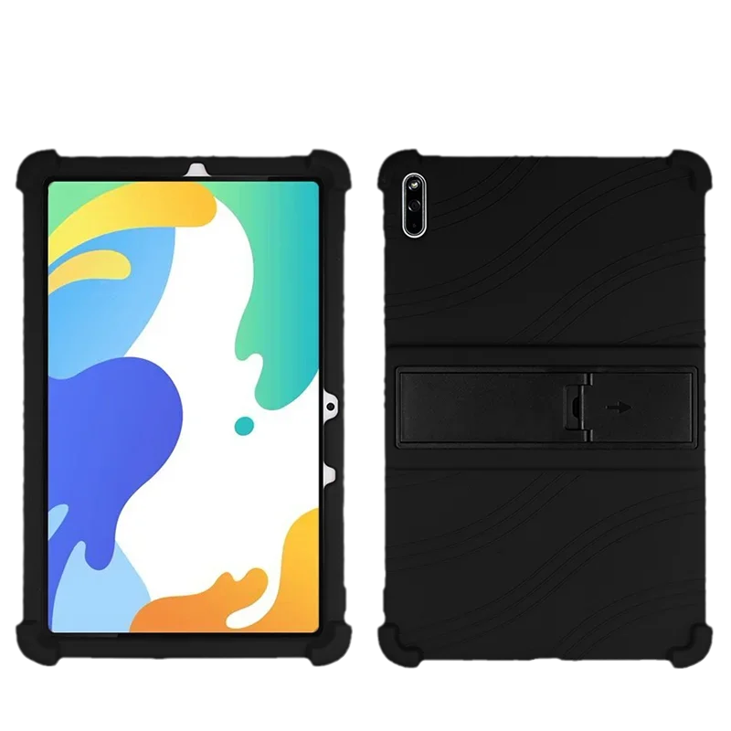 Shockproof silicone case for HUAWEI MatePad 10.4-inch tablet with stand, protective cover, and precise cutouts by R.E.D. Shopping.