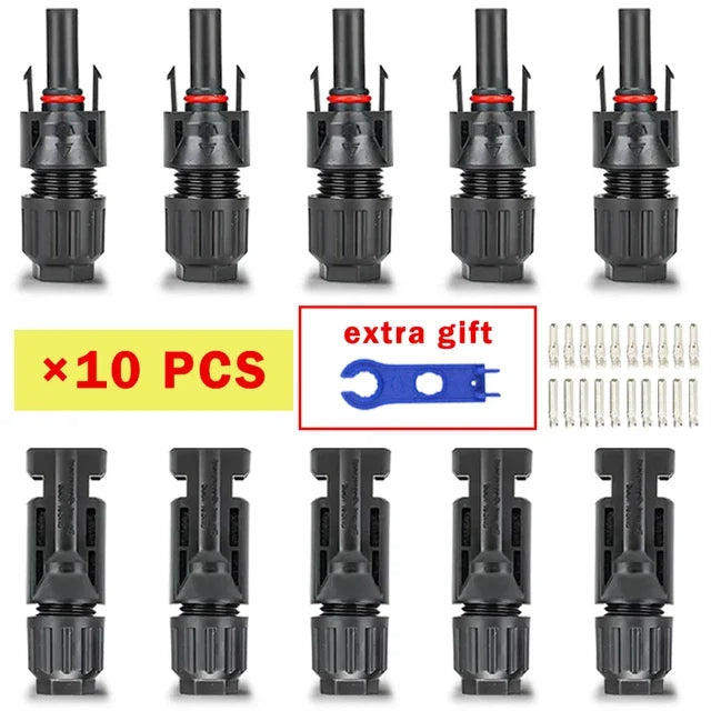 Solar Panel Connector Kit 1000V 30A – PV MC4 Connectors 2.5/4/6mm²