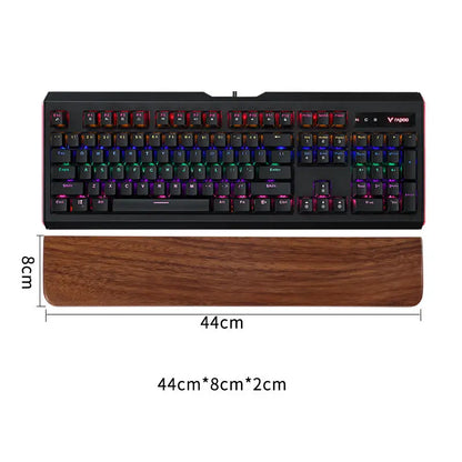 Walnut Wood Keyboard Wrist Rest – Ergonomic Palm Pad for 60/68/87/98/104/108 Key Mechanical Keyboards