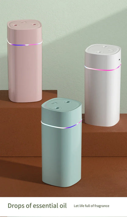 Air Humidifier Double Spray – Aromatherapy, Colorful LED, Heavy Fog, Mute