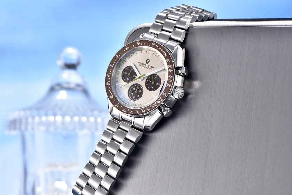 PAGANI DESIGN 1701 V5 Men's Luxury Quartz Chronograph Watch – AR Sapphire Glass, 100M Waterproof