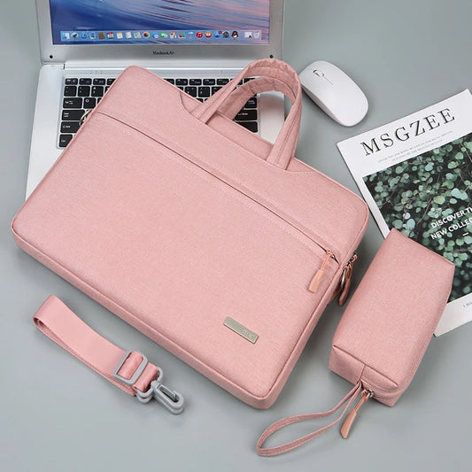 Laptop Shoulder Bag & Sleeve 12–15.6" — Briefcase for MacBook Air/Pro, Lenovo, Dell, Huawei