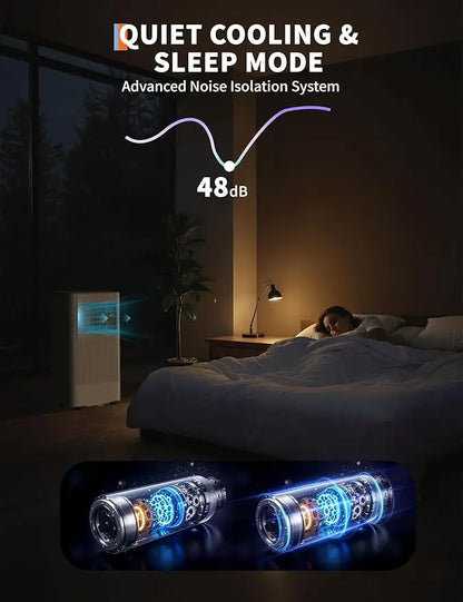 Portable Air Conditioner 8,000 BTU – Cooling, Dehumidifier & Fan, Smart Compact AC, 350 Sq.Ft.
