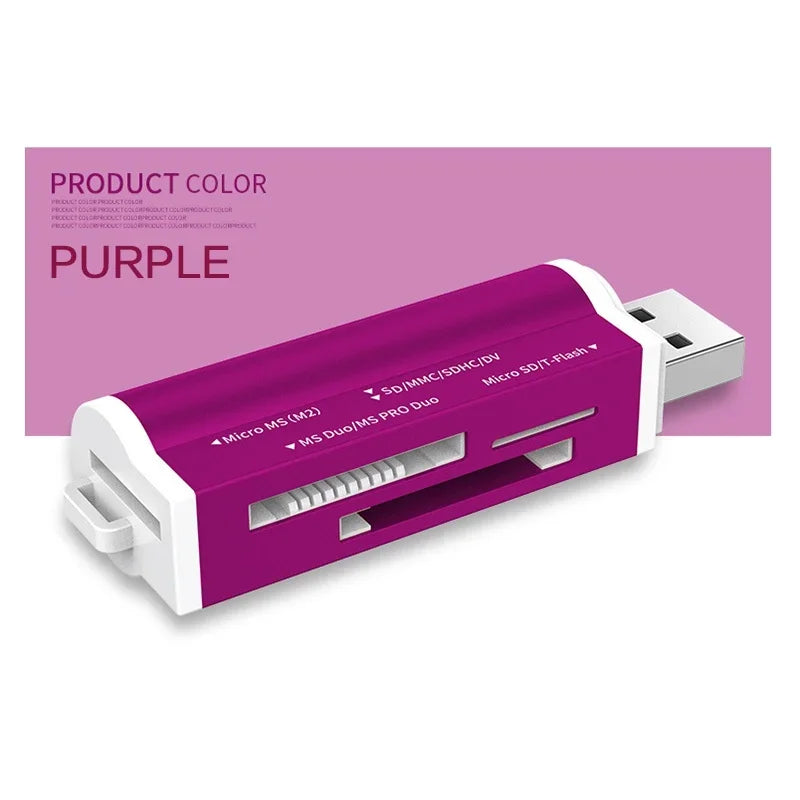 All-in-One USB 2.0 Card Reader – SD, TF, Micro SD, MMC, MS Pro