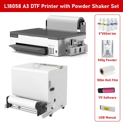 A4/A3 DTF Printer with DTF Oven – XP600, Direct to Film for T-Shirts & Clothes