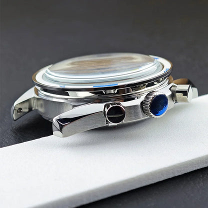 39.7mm Men's Watch Case for VK63 Movement – Metal Case with 20mm Strap Fit & Watch Box