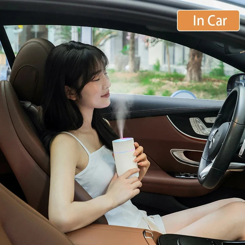 HOMEFISH Mini USB Aroma Diffuser – Portable Rechargeable Wireless Humidifier, Essential Oil Atomizer for Home & Car