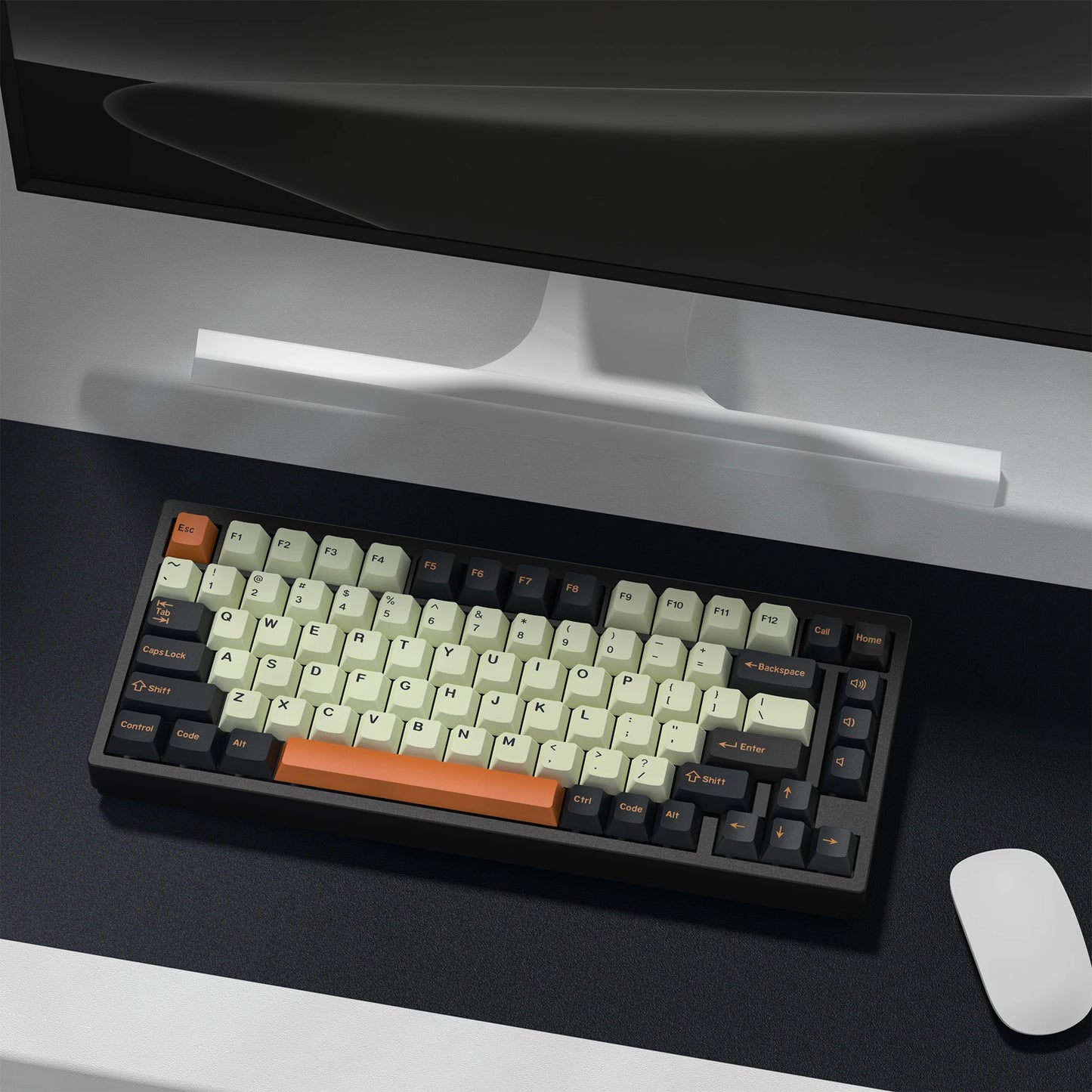 KBDiy GMK Carbon Keycaps 174 Keys | Cherry Profile PBT | Double Shot ISO | For Mechanical Keyboard
