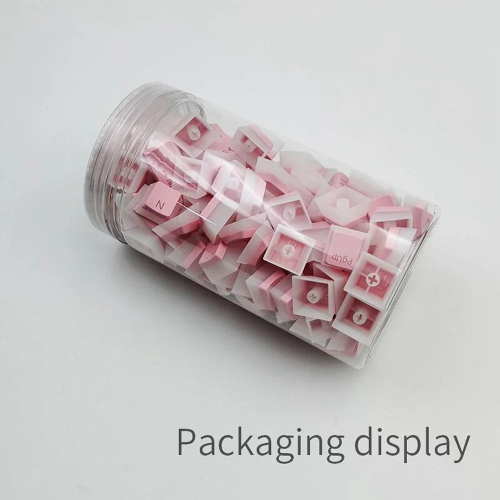 129-Key Pudding Keycaps – OEM Profile PBT, Transparent, MX Hot-Swap Compatible