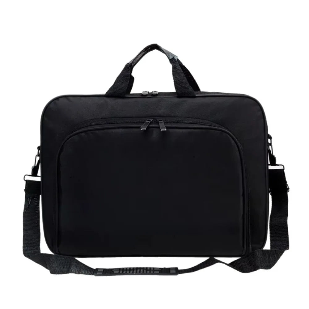 Waterproof Laptop Briefcase Bag – 15", 15.6", 17", Nylon, Dual Zipper, Shoulder Strap