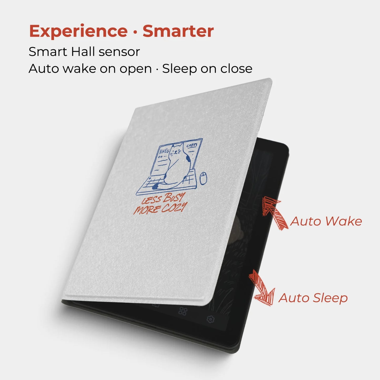 Twosheep Cute Cat & Dog Magnetic Case for Bigme B6 6" eReader – Auto Sleep/Wake, Shellless PU Cover