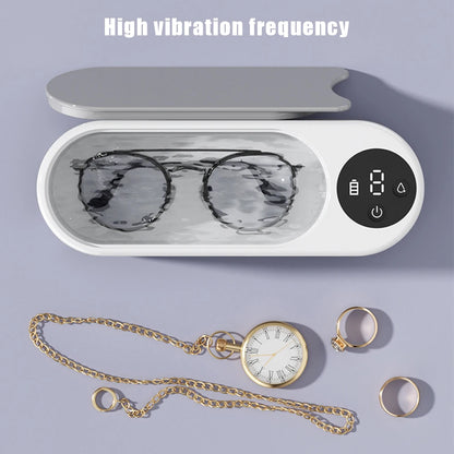 Ultrasonic Jewelry Cleaner Machine – Portable USB Rechargeable Cleaner for Rings, Necklaces & Glasses