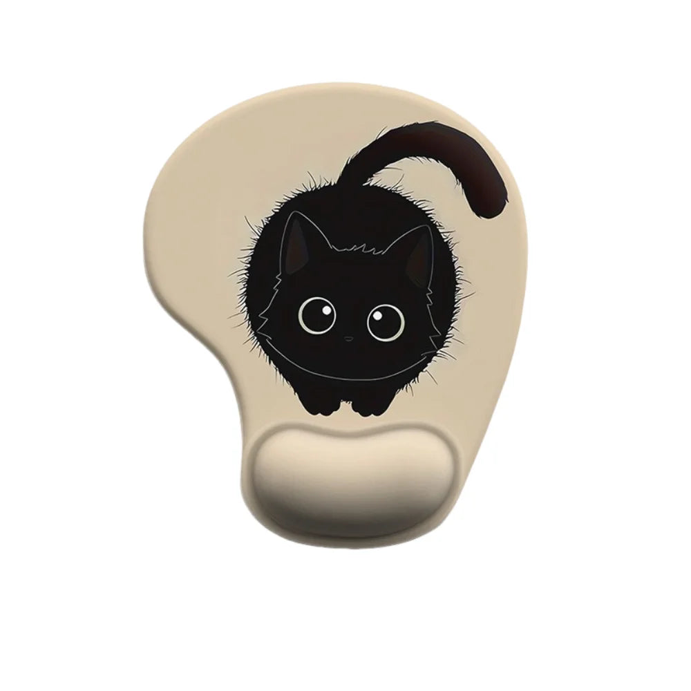 Cartoon Animal Mouse Pad with Wrist Rest – Non-Slip Silicone, Ergonomic, Cute Design