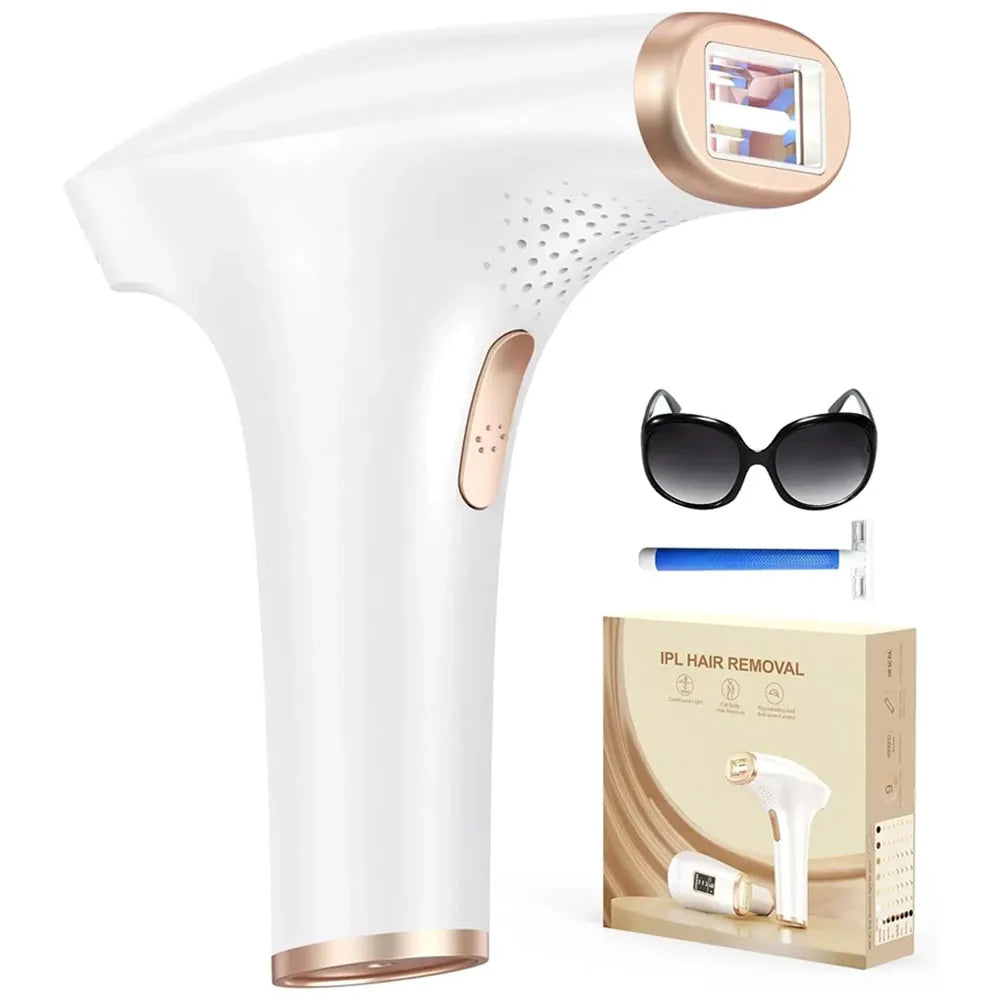 JOOYEE IPL Hair Removal Device – 999,900 Flashes, 9 Levels, HR/SC/RA Modes, Painless At-Home Laser Epilator for Women
