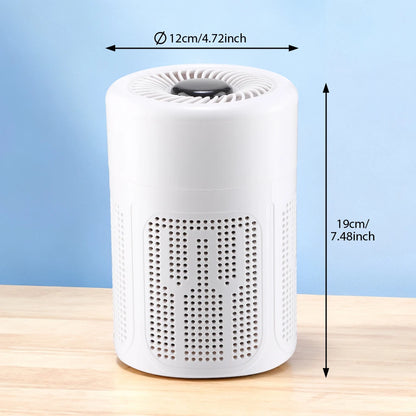Mini Desktop Air Purifier — HEPA Filter, Negative Ion Technology, Removes Formaldehyde, Odors & Dust