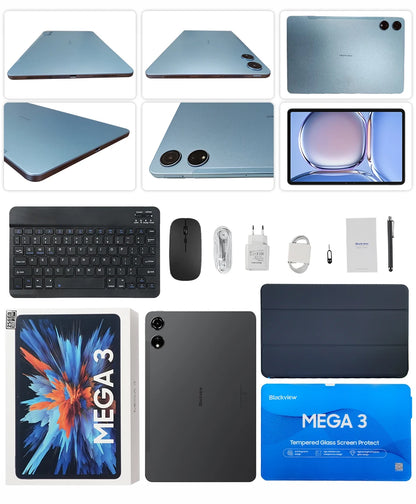 Blackview MEGA 3 Tablet – 12.1" 2.5K 90Hz, 8800mAh, 12GB RAM, 50MP Camera, Android 15