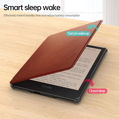 Kindle Paperwhite 12th Generation 2024 Case – Leather, Auto Sleep, Hand Strap