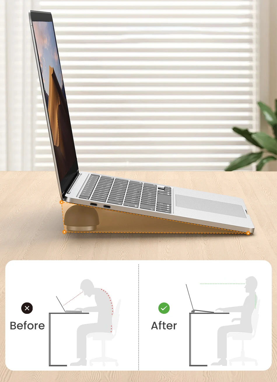 Rocoren Magnetic Laptop Stand & Mini Cooler for MacBook Pro/Air