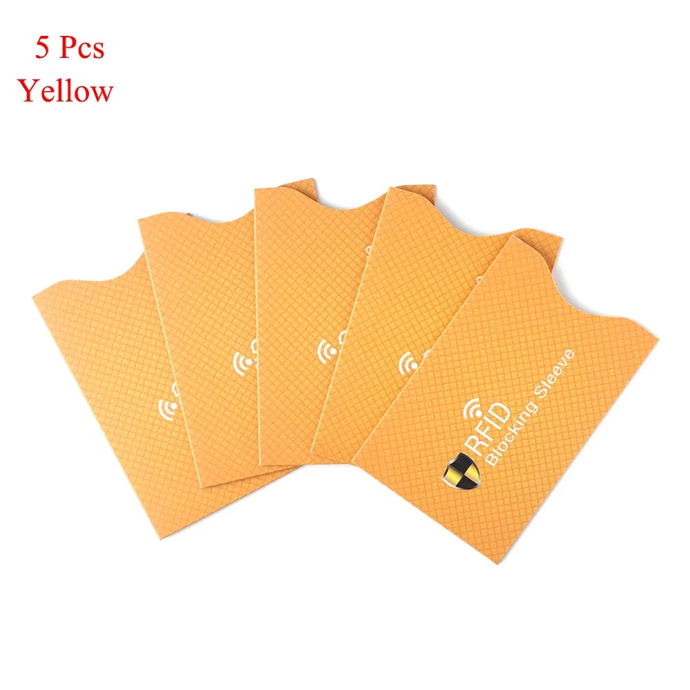 RFID Blocking Card Sleeve Protectors – 5 Pack