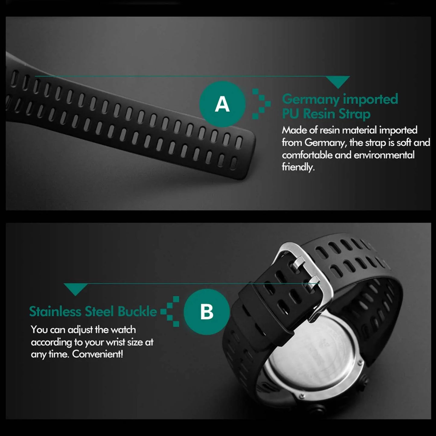 Military LED digital watch by R.E.D. Shopping with luminous display and multifunction sport features for men, teens, and kids.