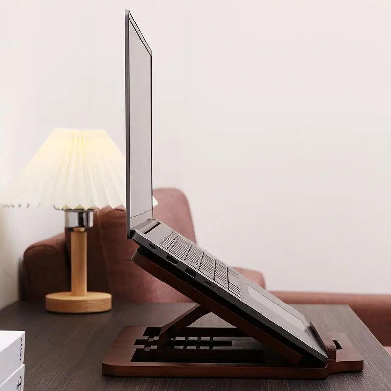 Adjustable Portable Laptop Stand – Foldable, Height-Adjustable, Heat Sink, iPad & Laptop Bracket