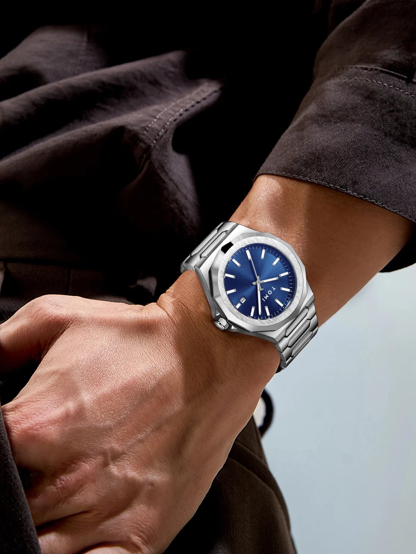 TOMI Luxury Men’s Watch & Gift Box Set – Business Quartz Watch