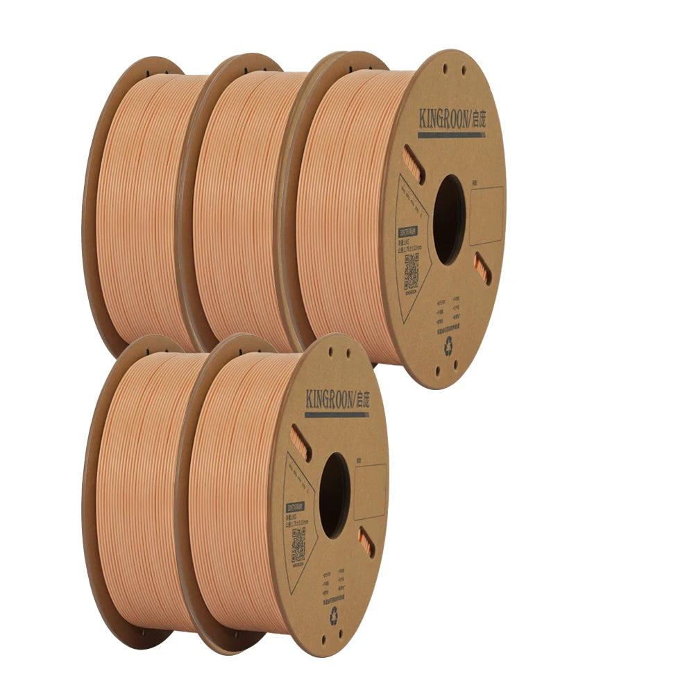 KINGROON PLA Filament 1.75mm – 5 or 10 Rolls, Mixed Colors, No Bubble