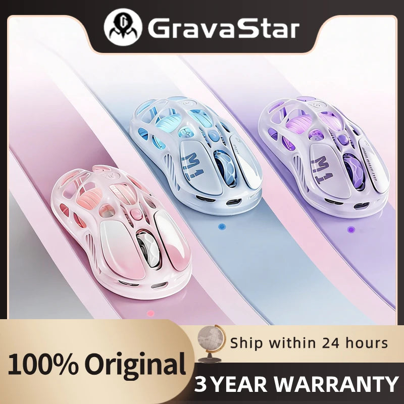 GravaStar Mercury M1 Pro Gaming Mouse – Magnesium Alloy, 26,000 DPI, PAW3395DM, 5 Programmable Buttons
