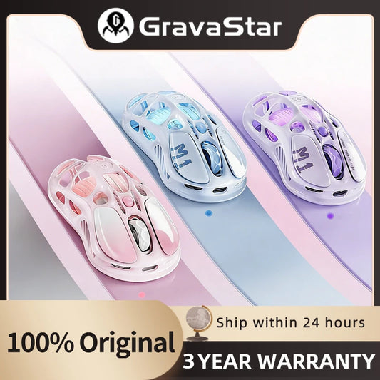 GravaStar Mercury M1 Pro Gaming Mouse – Magnesium Alloy, 26,000 DPI, PAW3395DM, 5 Programmable Buttons