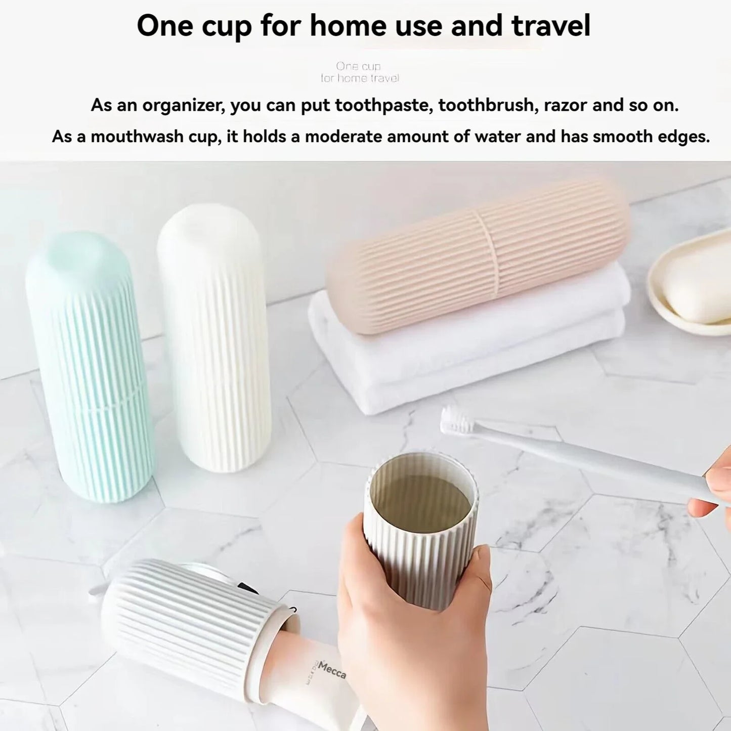 Portable Toothbrush & Toothpaste Holder Case – Travel & Camping Storage Box